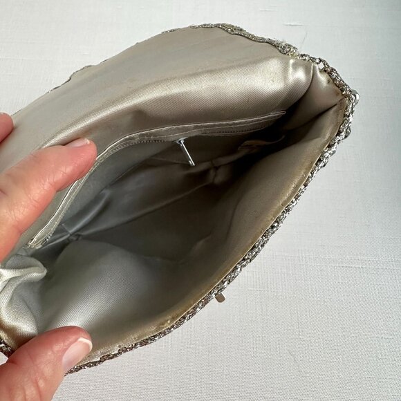 Barbara Lee Metallic Thread Beaded Purse Made in Italy - Picture 9 of 16